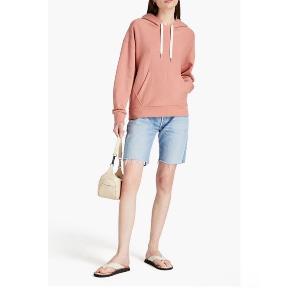 Rag & Bone| Women'sPink Printed French Cotton-terry Hoodie